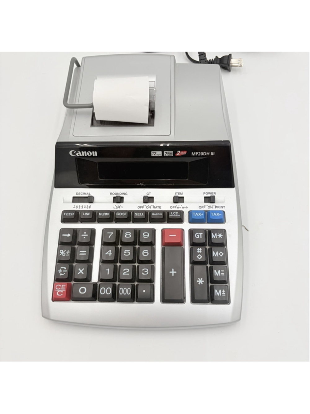 Canon MP20DH III 12-Digit Printing Calculator 2-Color Display Tested Works